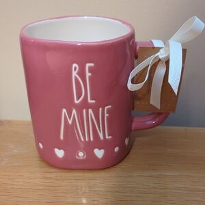 Rae Dunn Pink 'Be Mine' Mug Brand New